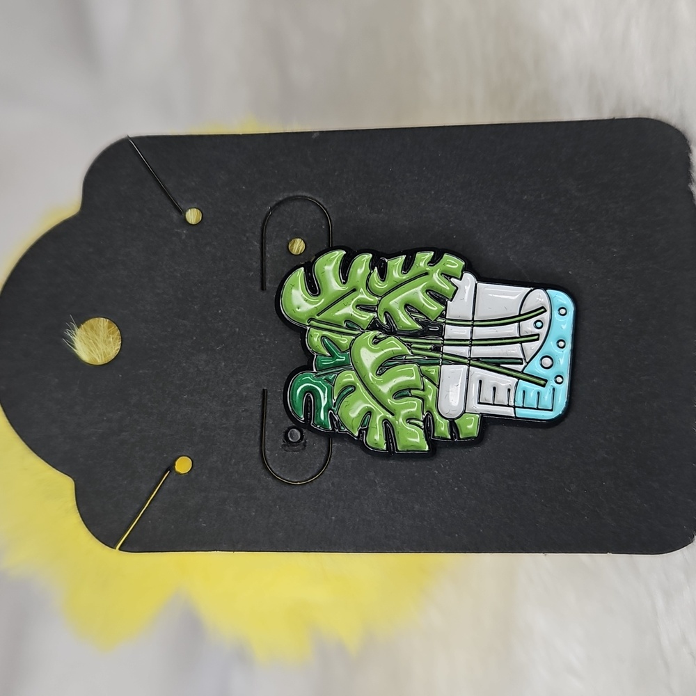 Monstera Plant Propagation Enamel Pin